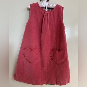 Mini Boden corduroy dress with heart pockets